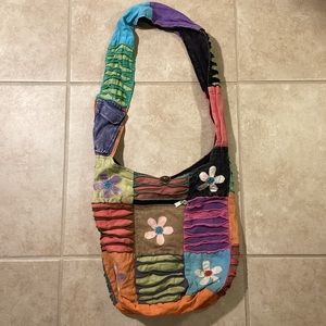 Bohemian Colorful Daisy Crossbody Bag